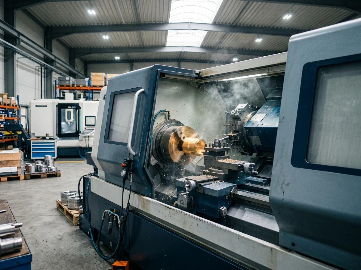 CNC machining of a precision brass component